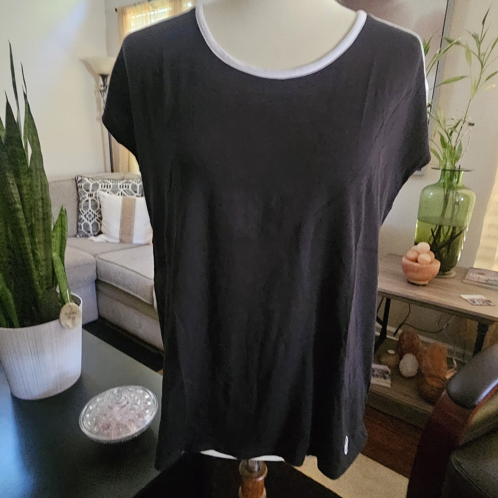 Michael Kors Black and White Short Sleeve Top
